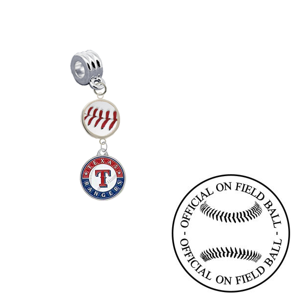 Texas Rangers On Field Baseball Universal European Bracelet Charm (Pandora Compatible)