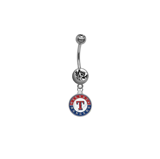 Texas Rangers MLB Baseball Belly Button Navel Ring