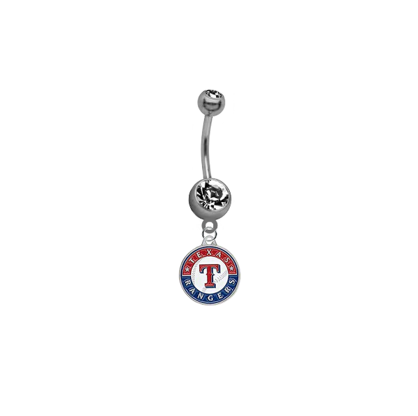 Texas Rangers MLB Baseball Belly Button Navel Ring