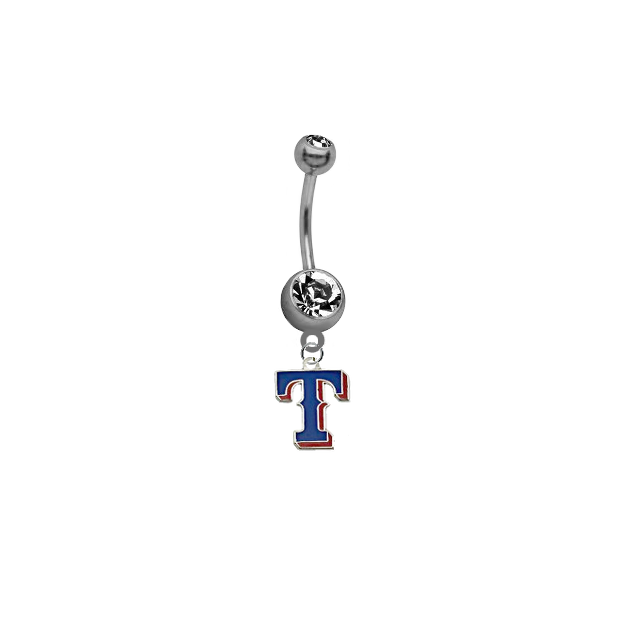 Texas Rangers Style 2 MLB Baseball Belly Button Navel Ring