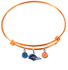 Texas San Antonio Roadrunners ORANGE Color Edition Expandable Wire Bangle Charm Bracelet