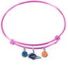Texas San Antonio Roadrunners PINK Color Edition Expandable Wire Bangle Charm Bracelet