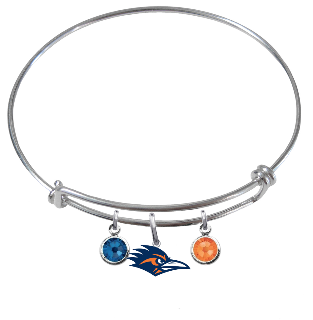 Texas San Antonio Roadrunners NCAA Expandable Wire Bangle Charm Bracelet