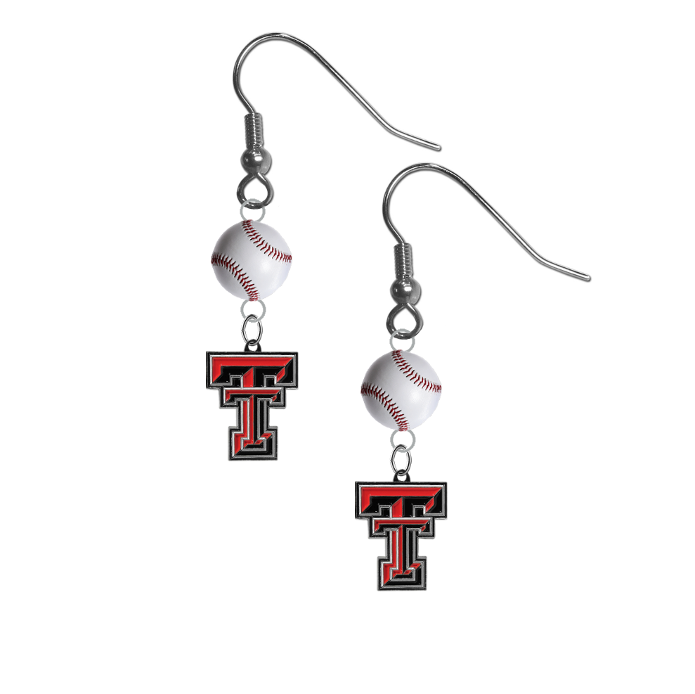 Texas Tech Red Raiders NCAA Baseball Dangle Earrings