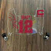 Tampa Bay Buccaneers Tom Brady Mini Football Helmet Visor Shield Clear w/ Clips