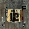 Tampa Bay Buccaneers Tom Brady Mini Football Helmet Visor Shield Silver Chrome Mirror w/ Clips