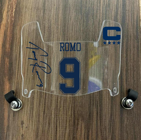 Dallas Cowboys Tony Romo Mini Football Helmet Visor Shield Clear w/ Clips