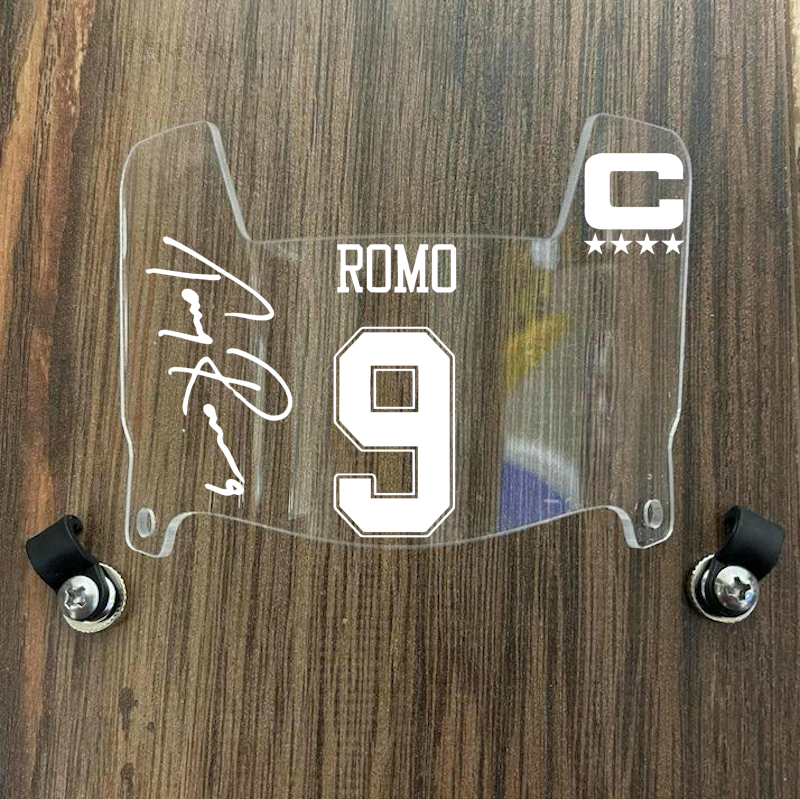 Dallas Cowboys Tony Romo Mini Football Helmet Visor Shield Clear w/ Clips
