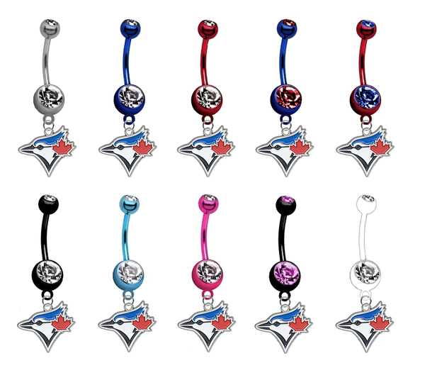 Toronto Blue Jays MLB Baseball Belly Button Navel Ring - Pick Your Color