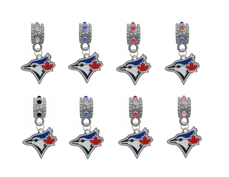 Toronto Blue Jays MLB Baseball Crystal Rhinestone European Bracelet Charm