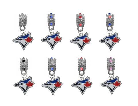 Toronto Blue Jays MLB Baseball Crystal Rhinestone European Bracelet Charm