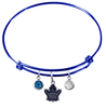 Toronto Maple Leafs Color Edition BLUE Expandable Wire Bangle Charm Bracelet