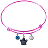 Toronto Maple Leafs Color Edition PINK Expandable Wire Bangle Charm Bracelet
