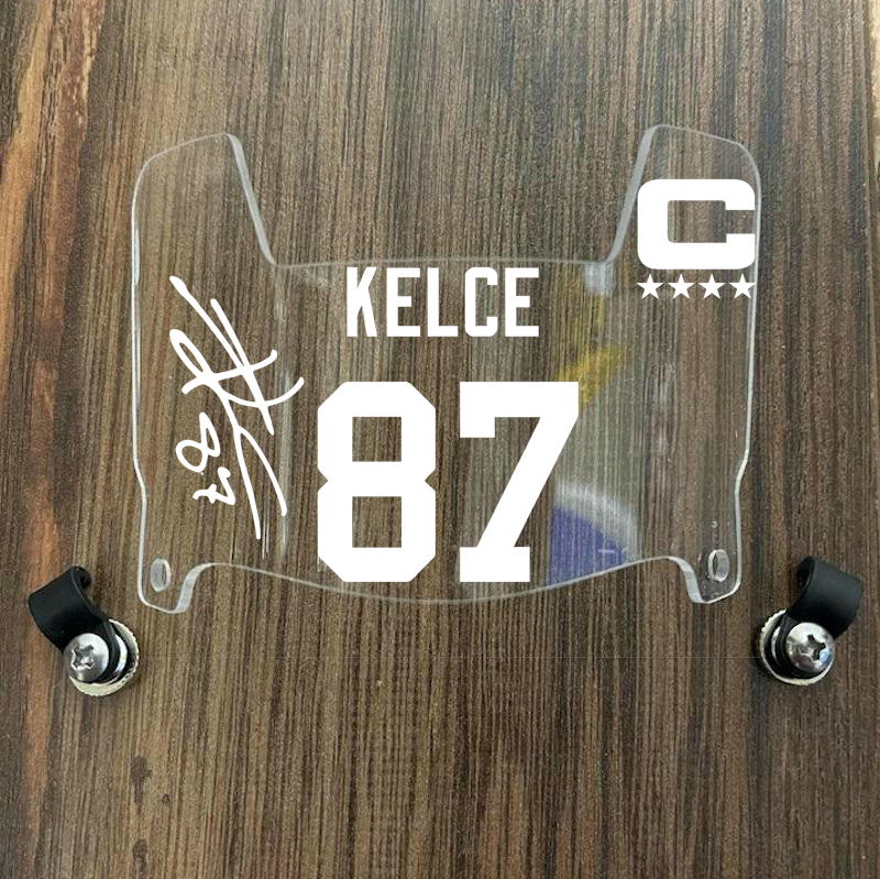 Kansas City Chiefs Travis Kelce Mini Football Helmet Visor Shield Clear w/ Clips