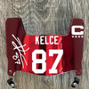 Kansas City Chiefs Travis Kelce Mini Football Helmet Visor Shield Red Chrome Mirror w/ Clips