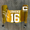 Jacksonville Jaguars Trevor Lawrence Mini Football Helmet Visor Shield Gold Chrome Mirror w/ Clips