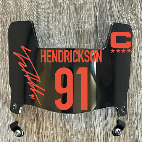 Cincinnati Bengals Trey Hendrickson Mini Football Helmet Visor Shield Black Dark Tint w/ Clips - PICK COLOR