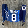 Dallas Cowboys Troy Aikman Mini Football Helmet Visor Shield Blue Chrome Mirror w/ Clips