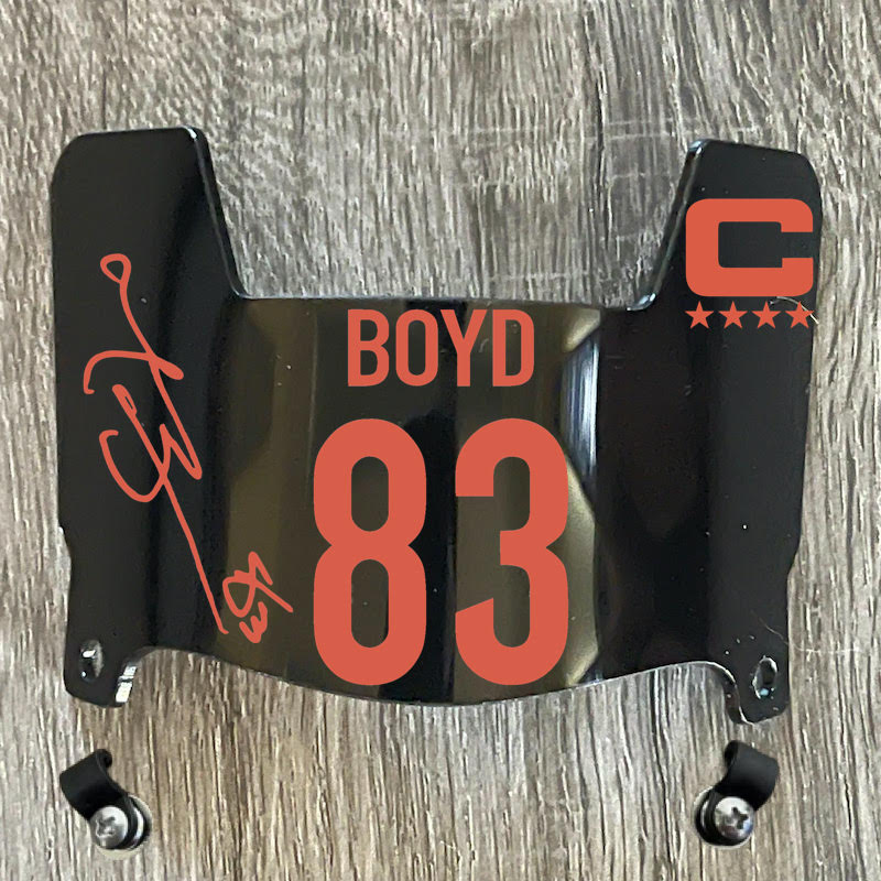Cincinnati Bengals Tyler Boyd Mini Football Helmet Visor Shield Black Dark Tint w/ Clips - PICK COLOR