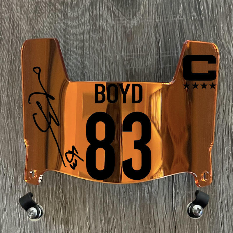 Cincinnati Bengals Tyler Boyd Mini Football Helmet Visor Shield Orange Chrome Mirror w/ Clips - PICK COLOR