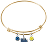 UCLA Bruins GOLD Color Edition Expandable Wire Bangle Charm Bracelet