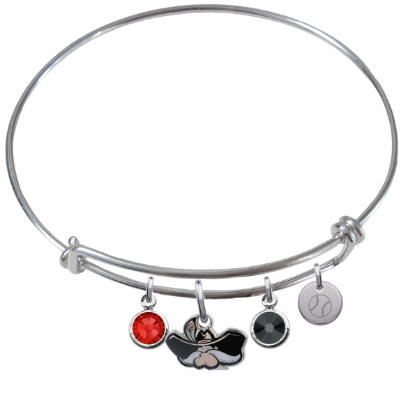 UNLV Runnin Rebels Baseball Expandable Wire Bangle Charm Bracelet