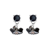 UNLV Las Vegas Rebels BLACK Swarovski Crystal Stud Rhinestone Earrings