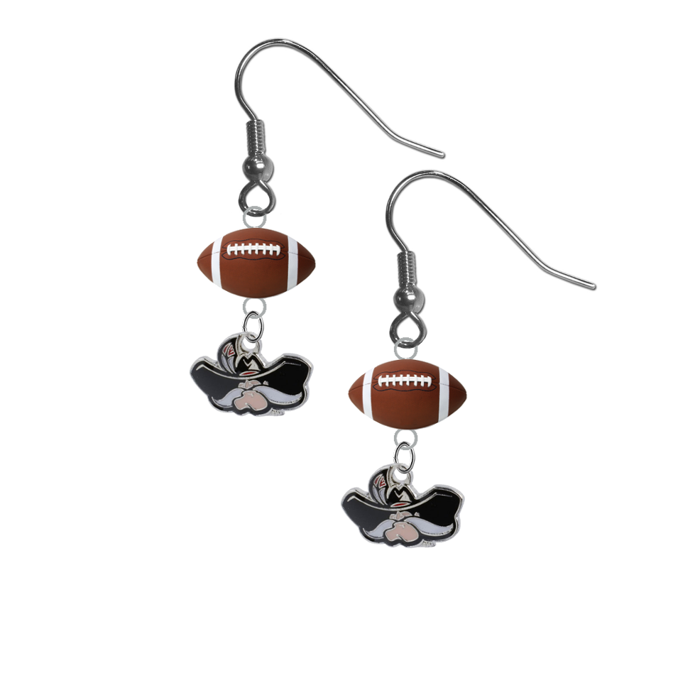 UNLV Las Vegas Rebels NCAA Football Dangle Earrings