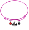 UNLV Las Vegas Rebels PINK Expandable Wire Bangle Charm Bracelet