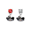 UNLV Las Vegas Rebels RED & CLEAR Swarovski Crystal Stud Rhinestone Earrings