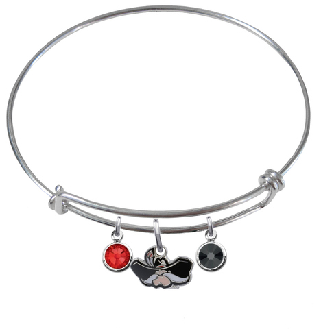 UNLV Las Vegas Rebels NCAA Expandable Wire Bangle Charm Bracelet