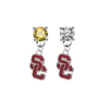 USC Southern California Trojans 2 GOLD & CLEAR Swarovski Crystal Stud Rhinestone Earrings