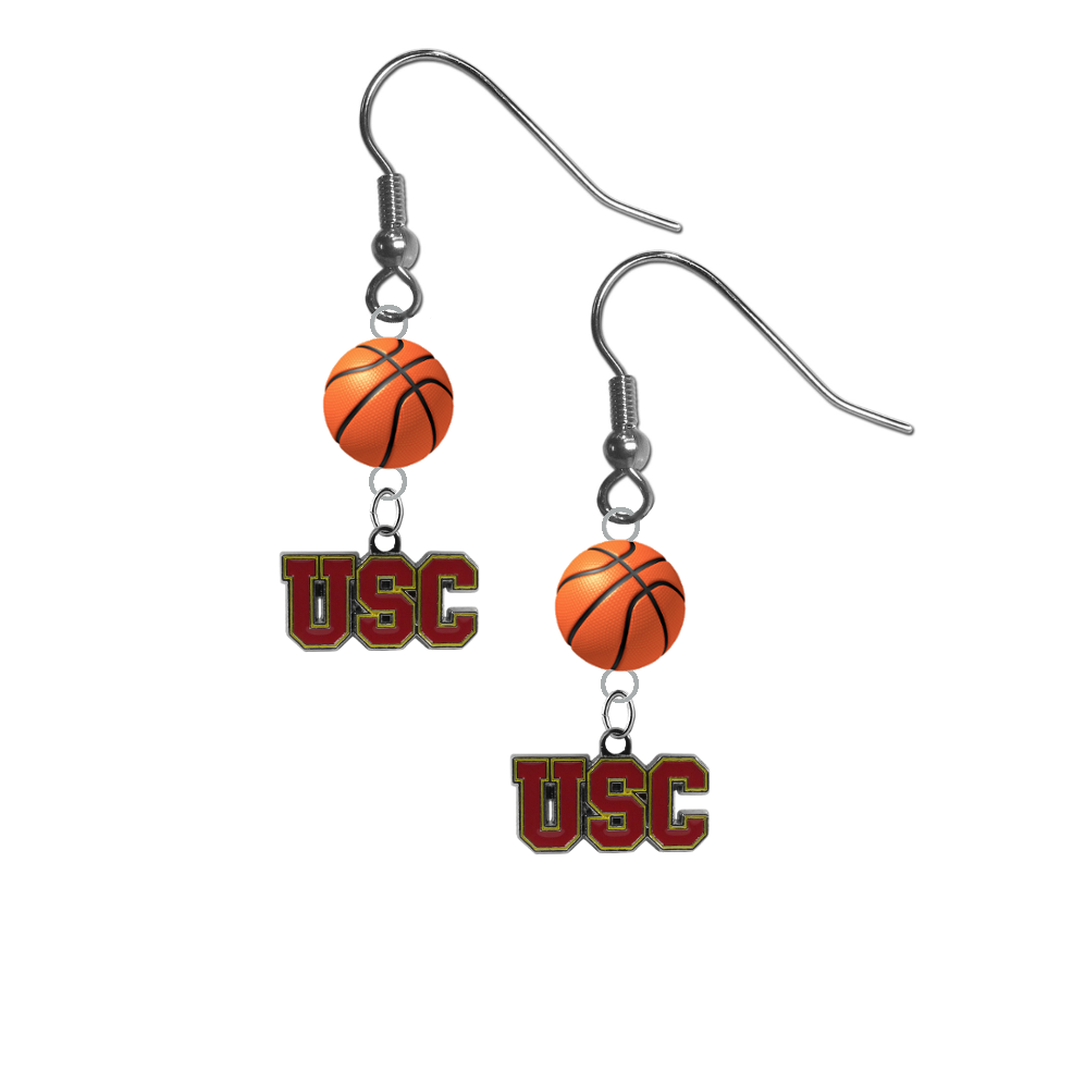 USC Southern California Trojans NCAA Basketball Dangle Earrings