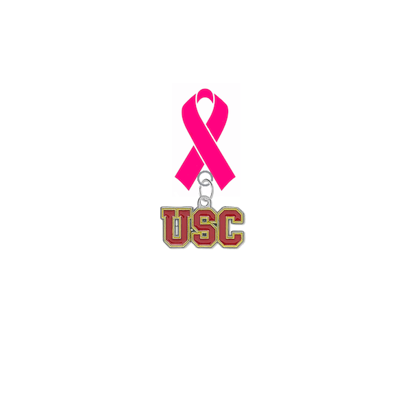 USC Trojans Breast Cancer Awareness / Mothers Day Pink Ribbon Lapel Pin