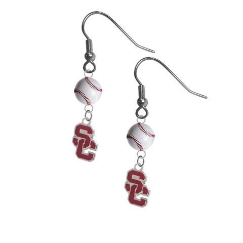 USC Southern California Trojans Style 2 NCAA Baseball Dangle Earrings