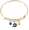 Utah Jazz GOLD Color Edition Expandable Wire Bangle Charm Bracelet