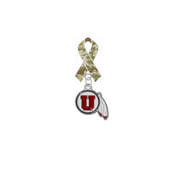 Utah Utes Salute to Service Military Appreciation Camo Ribbon Lapel Pin
