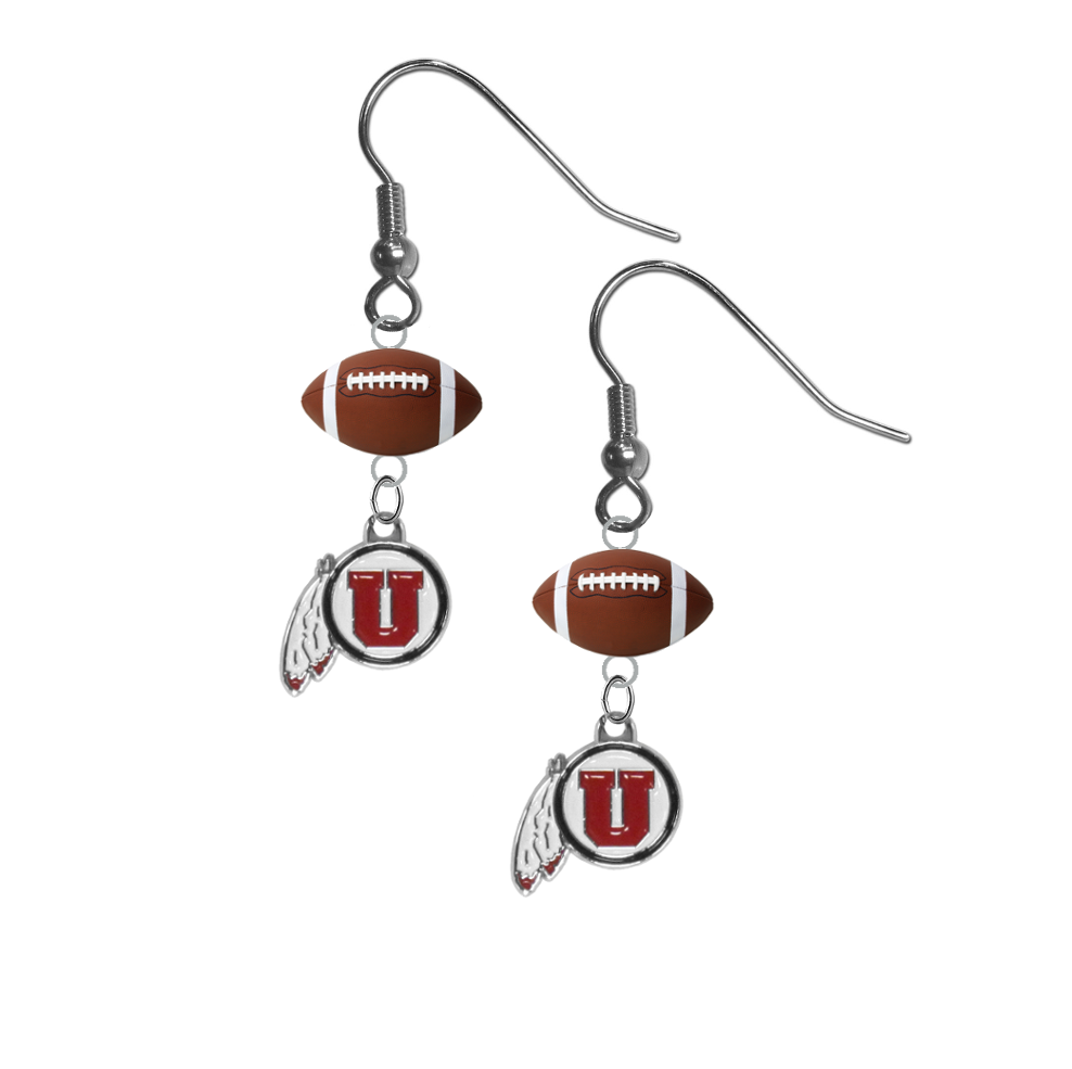 Utah Utes NCAA Football Dangle Earrings