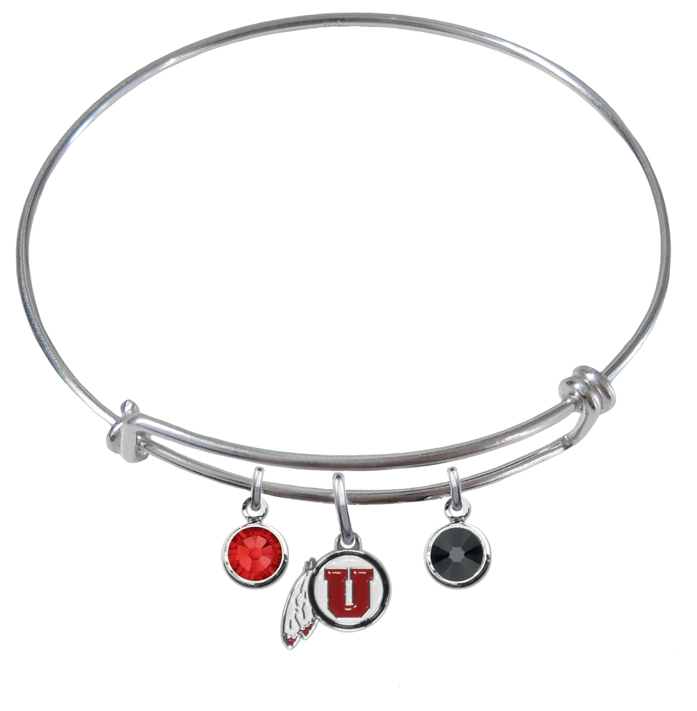 Utah Utes NCAA Expandable Wire Bangle Charm Bracelet