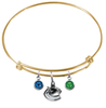 Vancouver Canucks Color Edition GOLD Expandable Wire Bangle Charm Bracelet