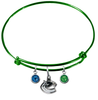 Vancouver Canucks Color Edition GREEN Expandable Wire Bangle Charm Bracelet