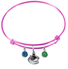Vancouver Canucks Color Edition PINK Expandable Wire Bangle Charm Bracelet