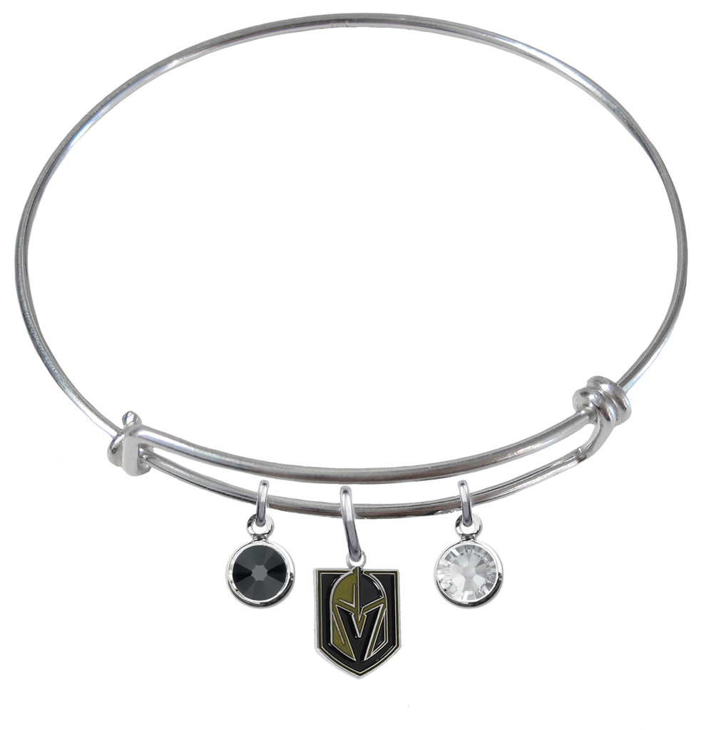 Vegas Golden Knights NHL Expandable Wire Bangle Charm Bracelet