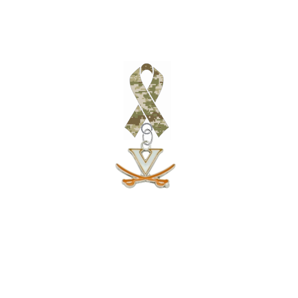 Virginia Cavaliers Salute to Service Military Appreciation Camo Ribbon Lapel Pin