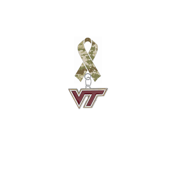 Virginia Tech Hokies Salute to Service Military Appreciation Camo Ribbon Lapel Pin