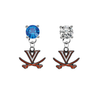 Virginia Cavaliers BLUE & CLEAR Swarovski Crystal Stud Rhinestone Earrings