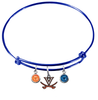 Virginia Cavaliers BLUE Color Edition Expandable Wire Bangle Charm Bracelet