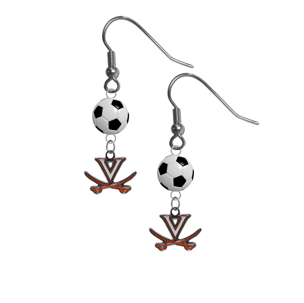 Virginia Cavaliers NCAA Soccer Dangle Earrings