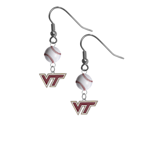 Virginia Tech Hokies NCAA Baseball Dangle Earrings