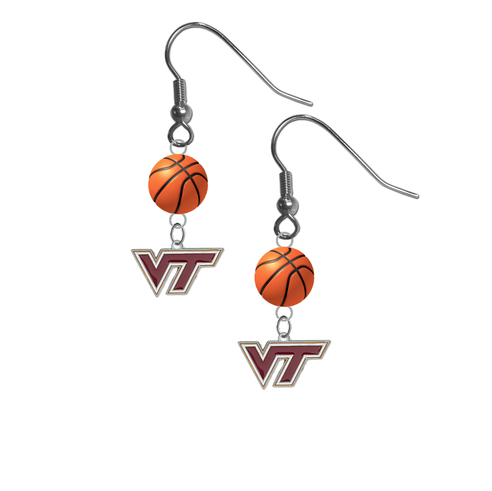 Virginia Tech Hokies NCAA Basketball Dangle Earrings